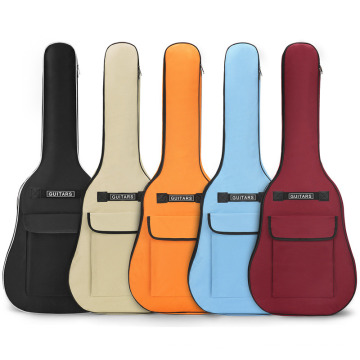Oxford Fabric Acoustic Guitar Bag Soft Case Double Shoulder Straps Padded Guitar Waterproof Backpack